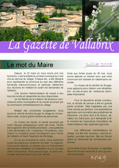 La gazette de vallabrix Numéro 49