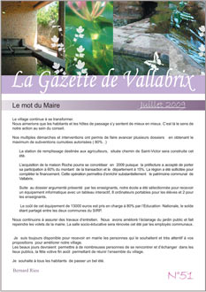 La gazette de vallabrix Numéro 51