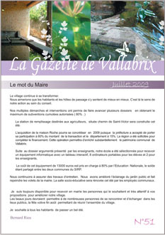 La gazette de vallabrix Numéro 51