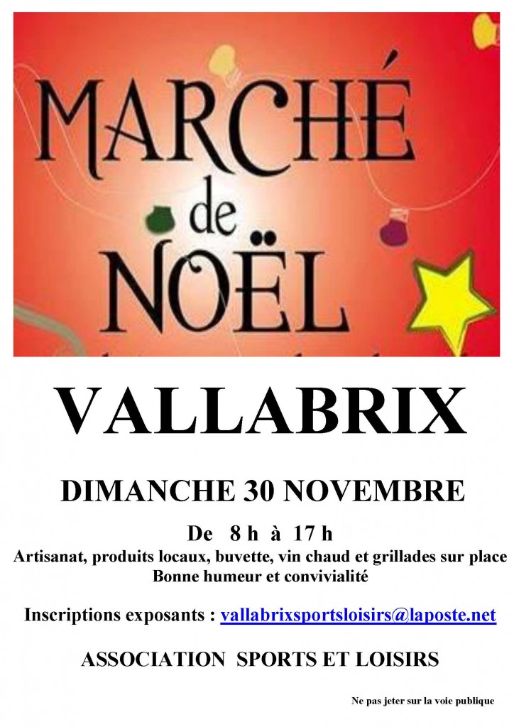 Affiche Marché de Noel 2014